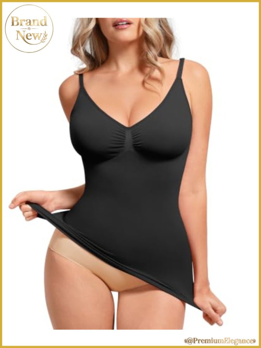 Women's V-Neck Compression Tank Top Shapewear Tummy Control Seamless